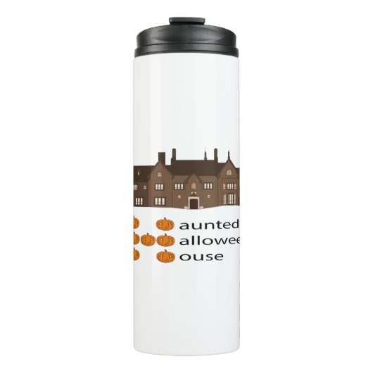 Spuk Haloween House Pumpkin Thermosbecher (Vorderseite)