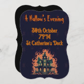 Spuk Haus Abend Einladung (Vorne/Hinten)