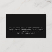 Spuk Haus, Änderung der Adresskarte Visitenkarte (Rückseite)