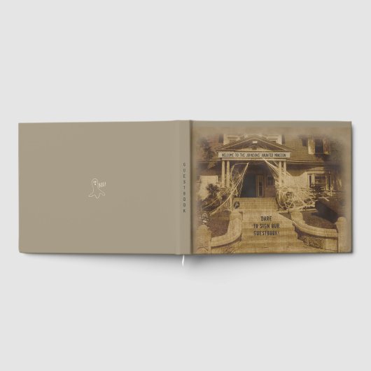 Spuk Haus (anpassbar) Halloween Gästebuch (Voll)