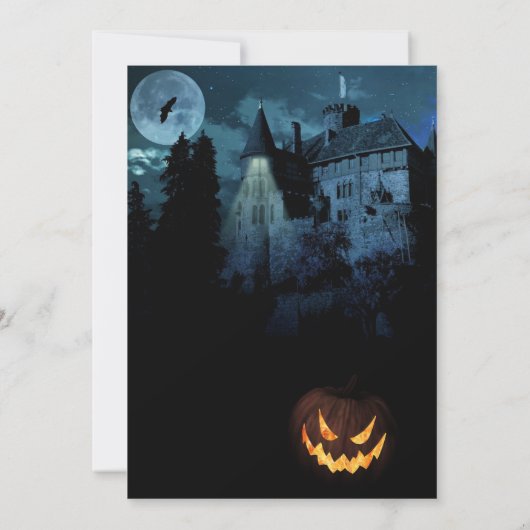 Spuk Haus auf einem Hügel Einladung (Rückseite)