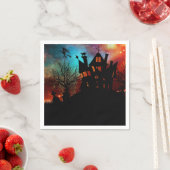 Spuk Haus auf einem Hügel Serviette (Beispiel)