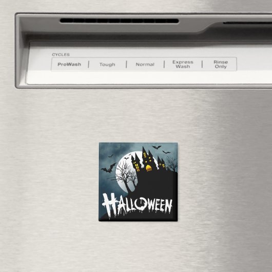 Spuk Haus auf einem Hügel Spooktacular Halloween Magnet (In Situ (Geschirrspüler))