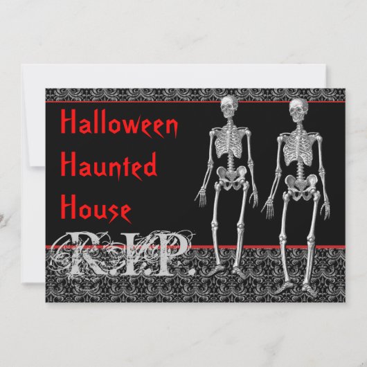 Spuk Haus-Aufstieg Halloweens von den Toten Einladung (Vorderseite)