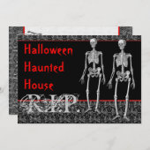 Spuk Haus-Aufstieg Halloweens von den Toten Einladung (Vorne/Hinten)