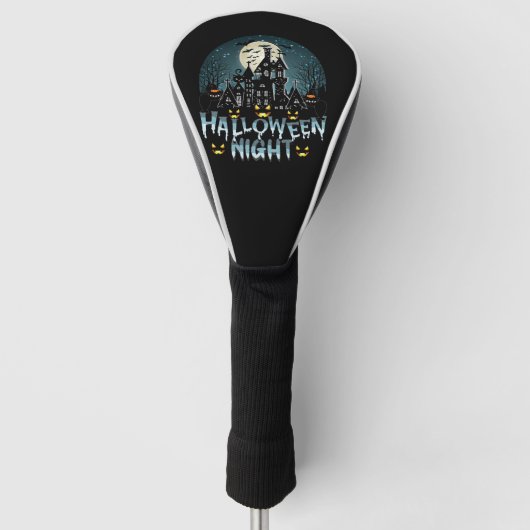 Spuk Haus, Beängstigende Halloween-Nacht Golf Headcover (Vorderseite)