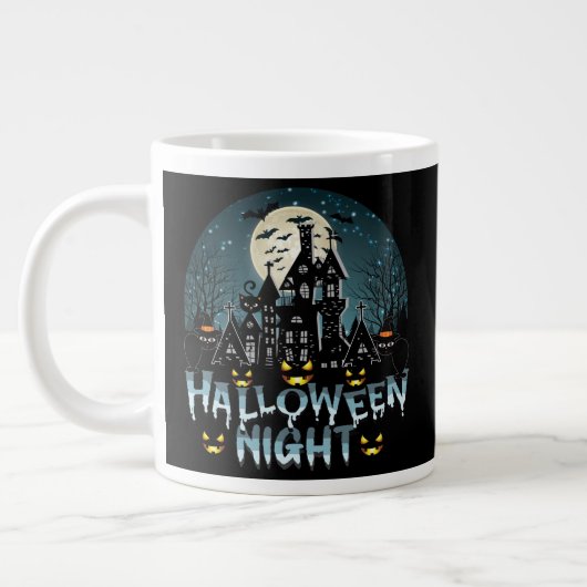 Spuk Haus, Beängstigende Halloween-Nacht Jumbo-Tasse (Links)