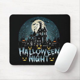 Spuk Haus, Beängstigende Halloween-Nacht Mousepad