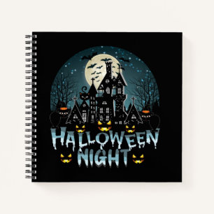 Spuk Haus, Beängstigende Halloween-Nacht Notizblock