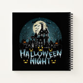 Spuk Haus, Beängstigende Halloween-Nacht Notizblock (Rückseite)