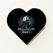 Spuk Haus, Beängstigende Halloween-Nacht Notizblock (Rückseite)