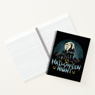 Spuk Haus, Beängstigende Halloween-Nacht Notizblock