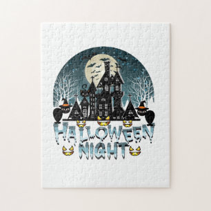 Spuk Haus, Beängstigende Halloween-Nacht Puzzle
