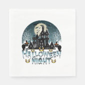 Spuk Haus, Beängstigende Halloween-Nacht Serviette (Vorderseite)