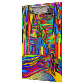 Spuk Haus Beängstigendes Abstraktes, farbenfrohes Klemmbrett (Links)