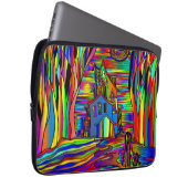 Spuk Haus Beängstigendes Abstraktes, farbenfrohes  Laptopschutzhülle (Vorne Rechts)