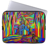 Spuk Haus Beängstigendes Abstraktes, farbenfrohes  Laptopschutzhülle (Vorderseite)