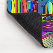 Spuk Haus Beängstigendes Abstraktes, farbenfrohes  Mousepad (Ecke)