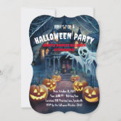 Spuk Haus - Beängstigendes Halloween Einladung (Vorderseite)