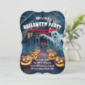 Spuk Haus - Beängstigendes Halloween Einladung (Stehend Vorderseite)