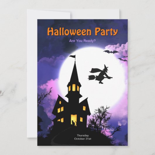 Spuk Haus-beängstigendes Halloween-Party Einladung (Vorderseite)