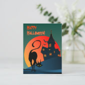 SPUK HAUS & CAT by SHARON SHARPE Postkarte (Stehend Vorderseite)