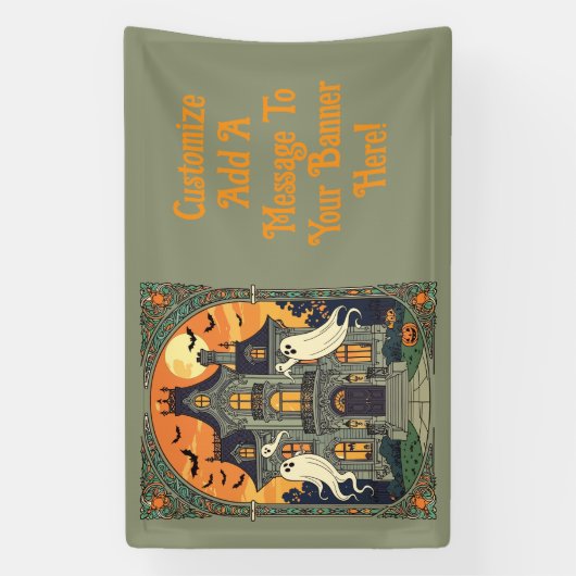 Spuk Haus - Creepy Crescent Banner (Vertikal)