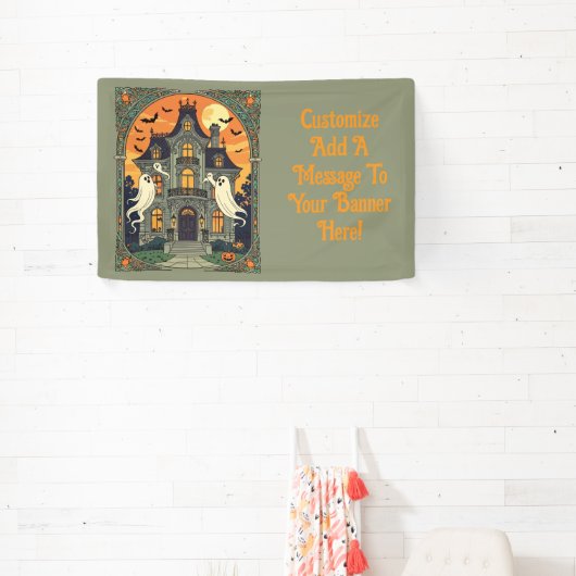 Spuk Haus - Creepy Crescent Banner (InSitu)