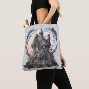Spuk Haus Creepy Spooky Lila Green Halloween Tasche