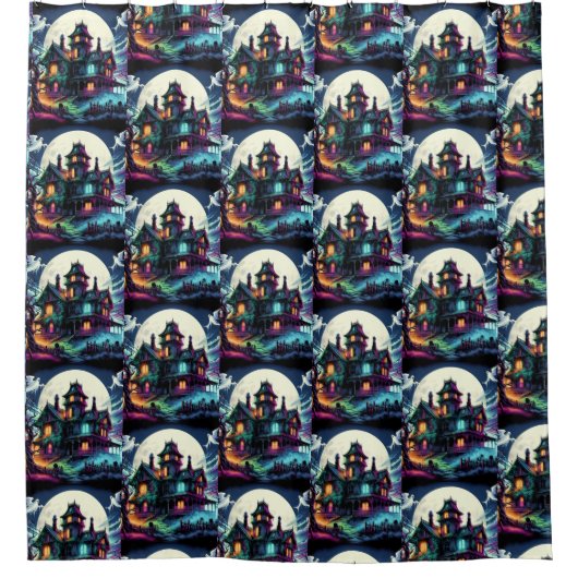 Spuk Haus Duschvorhang (Vorderseite)