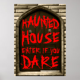 Spuk Haus eingeben, wenn Sie es wagen, Beängstigen Poster
