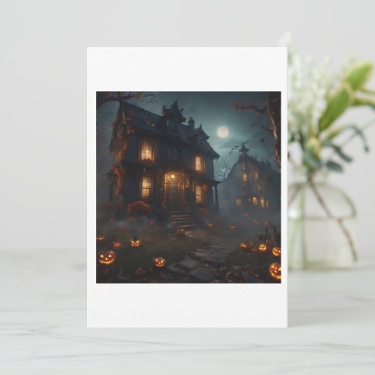 Spuk Haus Einladung (Stehend Vorderseite)