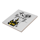 Spuk Haus Flying Hexe Spooky Halloween Fliese (Seite)