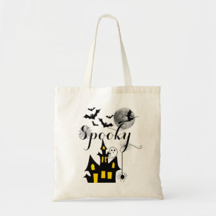 Spuk Haus Flying Hexe Spooky Halloween Tragetasche