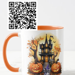 Spuk Haus Französischer Bulldog Hexe Tasse