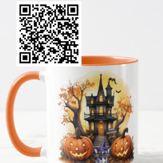 Spuk Haus Französischer Bulldog Hexe Tasse
