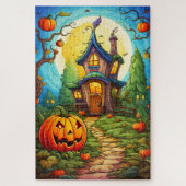 Spuk Haus | Frohe Halloween Puzzle (Vertikal)