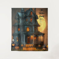 Spuk Haus glücklicher Halloween Familienname | Jah