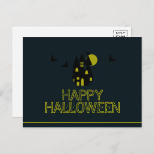 Spuk Haus, glückliches Halloween Postkarte
