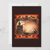 Spuk Haus Gothic Viktorianisches Vintages Hallowee Einladung (Rückseite)