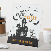 Spuk Haus Halloween Dosenschild Beutel Sockelschild (In Situ)