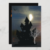 Spuk Haus Halloween Einladung (Vorne/Hinten)