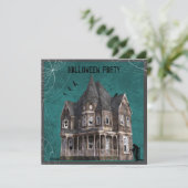 Spuk Haus Halloween Einladung (Stehend Vorderseite)