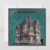 Spuk Haus Halloween Einladung (Vorderseite)