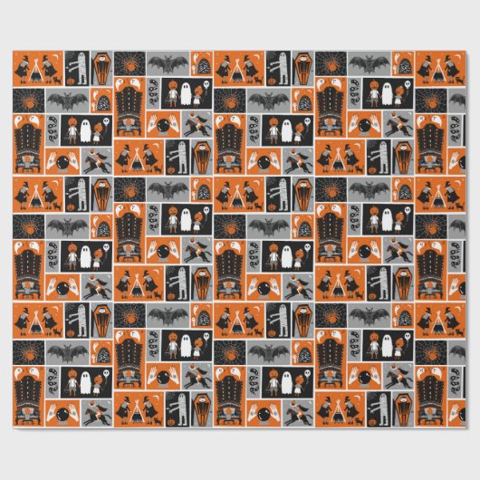 Spuk Haus Halloween Geschenkpapier (Flach)
