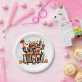 Spuk Haus Halloween Pappteller (Party)