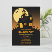 Spuk Haus Halloween-Party Einladung (Stehend Vorderseite)