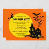 Spuk Haus-Halloween-Party-Einladung Einladung (Vorne/Hinten)
