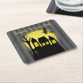 Spuk-Haus-Halloween-Party Rechteckiger Pappuntersetzer (angewinkelt)