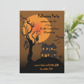 Spuk Haus - Halloween-Partyeinladung Einladung (Stehend Vorderseite)